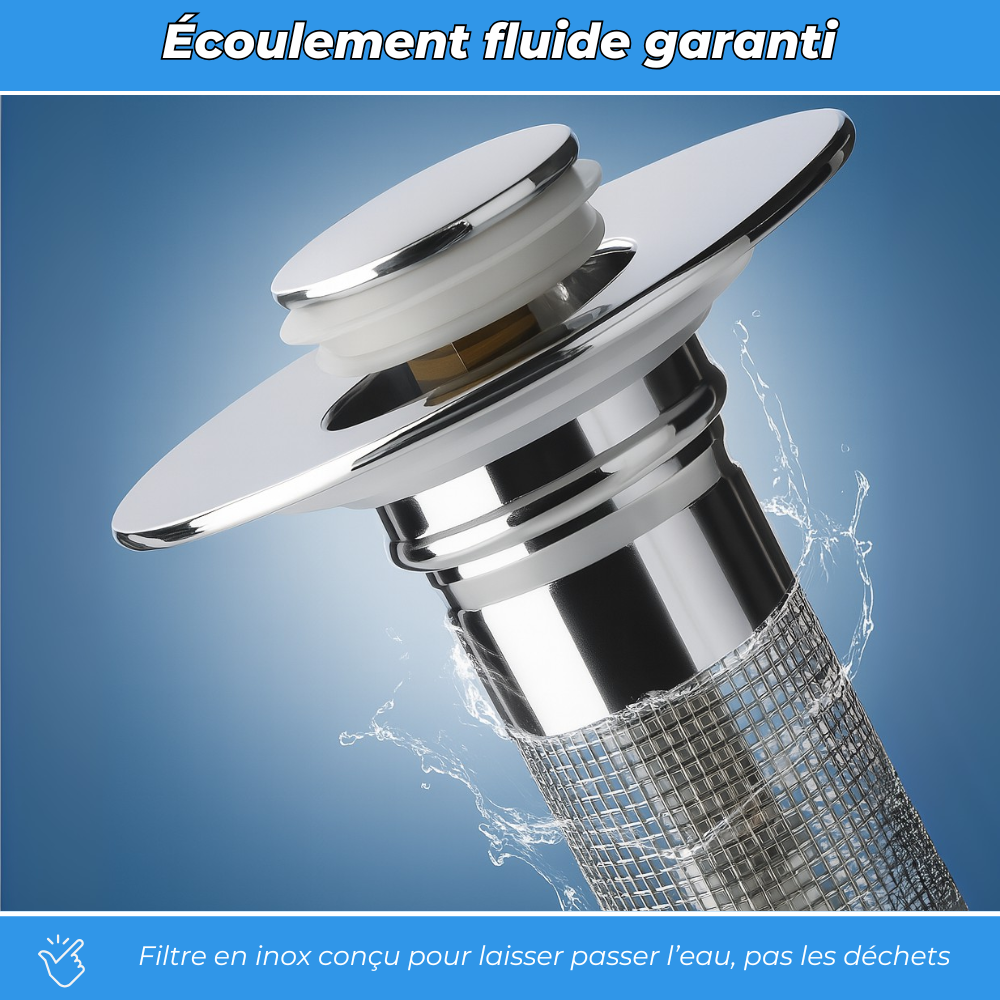 Bouchon de lavabo avec panier filtre