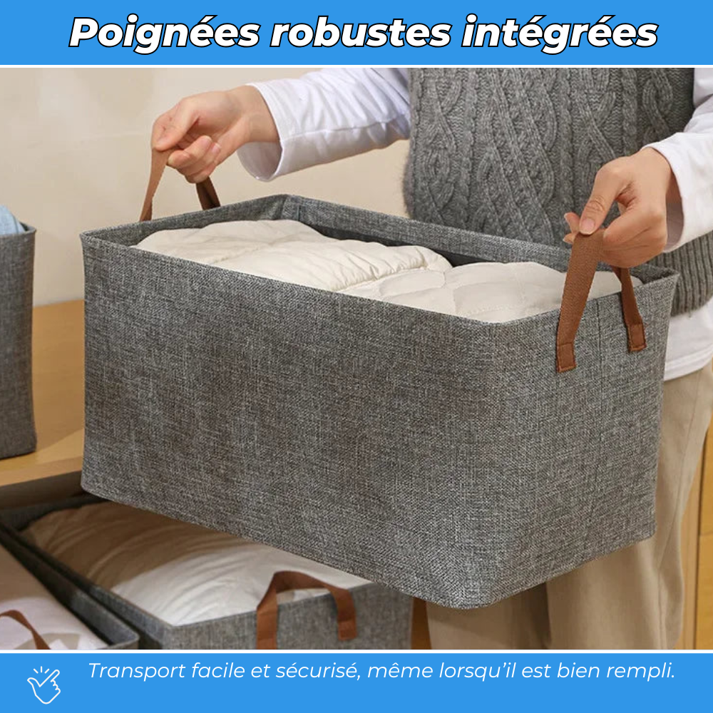 FlexiBox - Rangement pliable en tissu renforcé