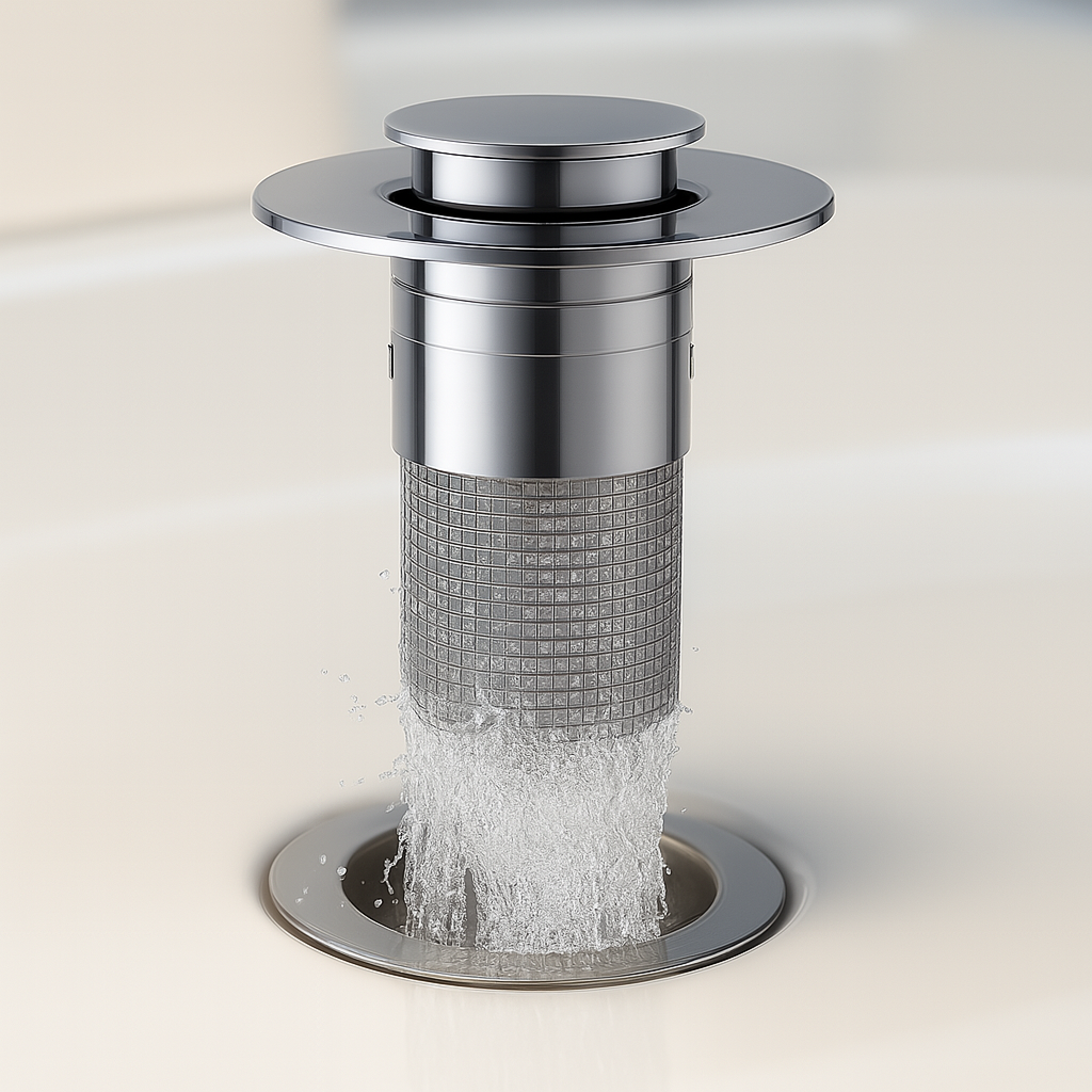 Bouchon de lavabo avec panier filtre