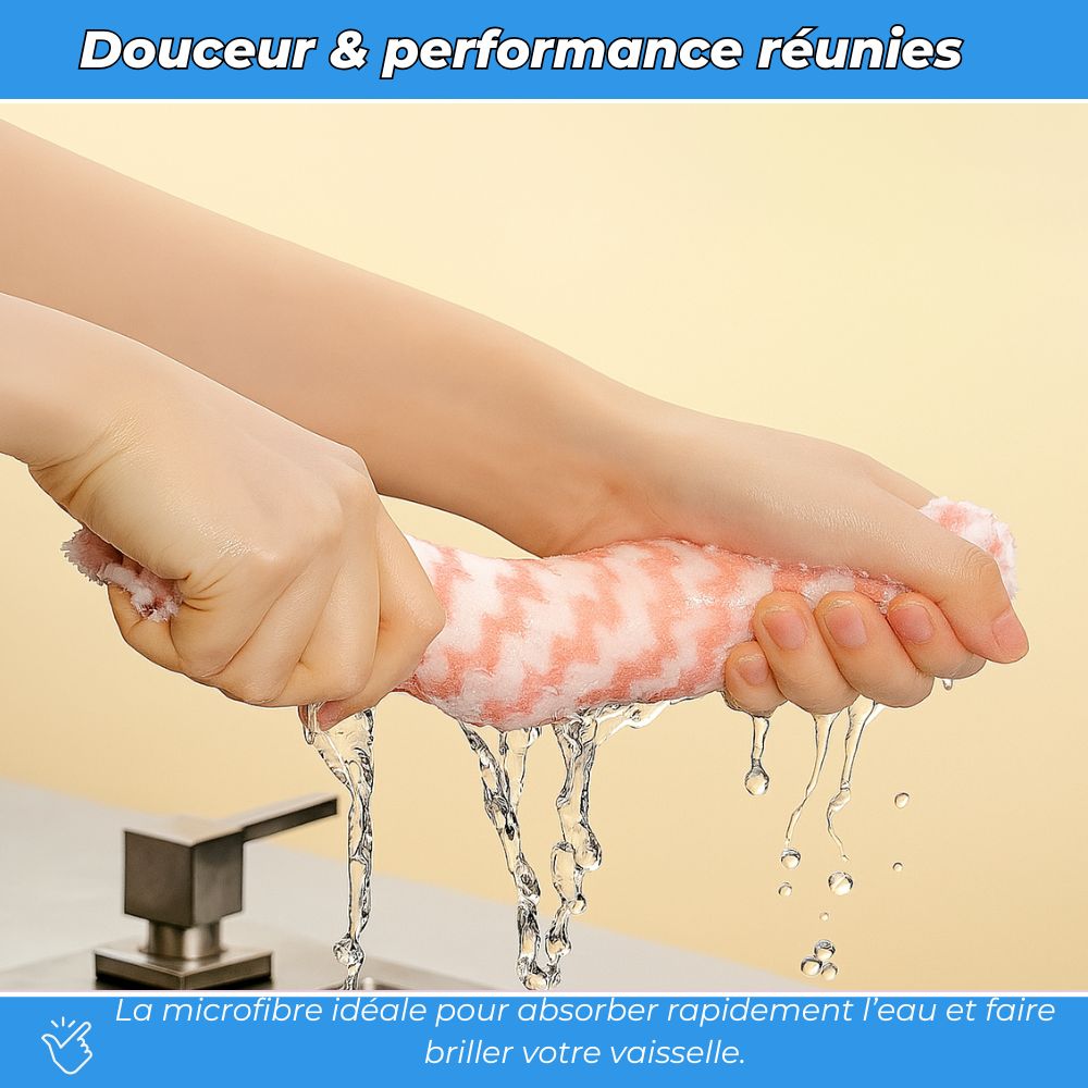 ChiffonMax | Chiffon Anti-trace et Anti-calcaire, Ultra-absorbant