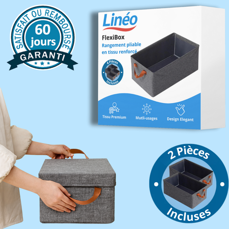 FlexiBox - Rangement pliable en tissu renforcé