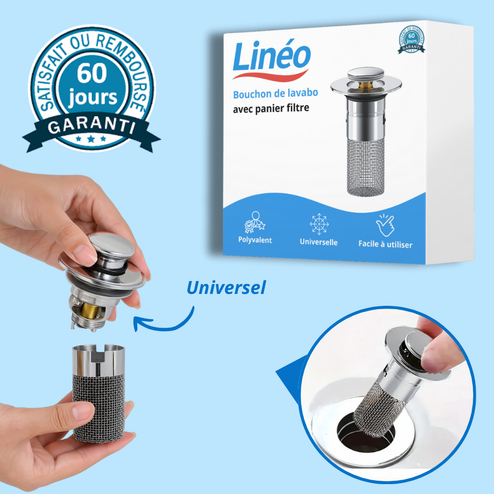 Bouchon de lavabo avec panier filtre