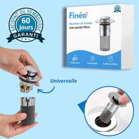 Bouchon de lavabo avec panier filtre